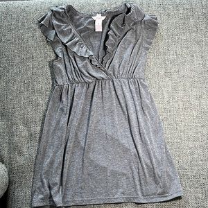 Candies Gray Ruffle Top | Size M